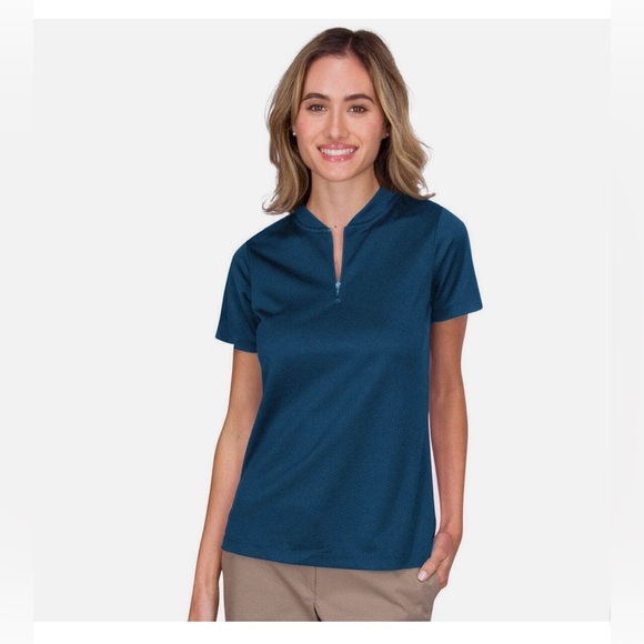 Three Sixty Six Women ‘s 1/2 Zip Short Sleeve Golf Polos Lot of 2 Size M - Picture 4 of 15